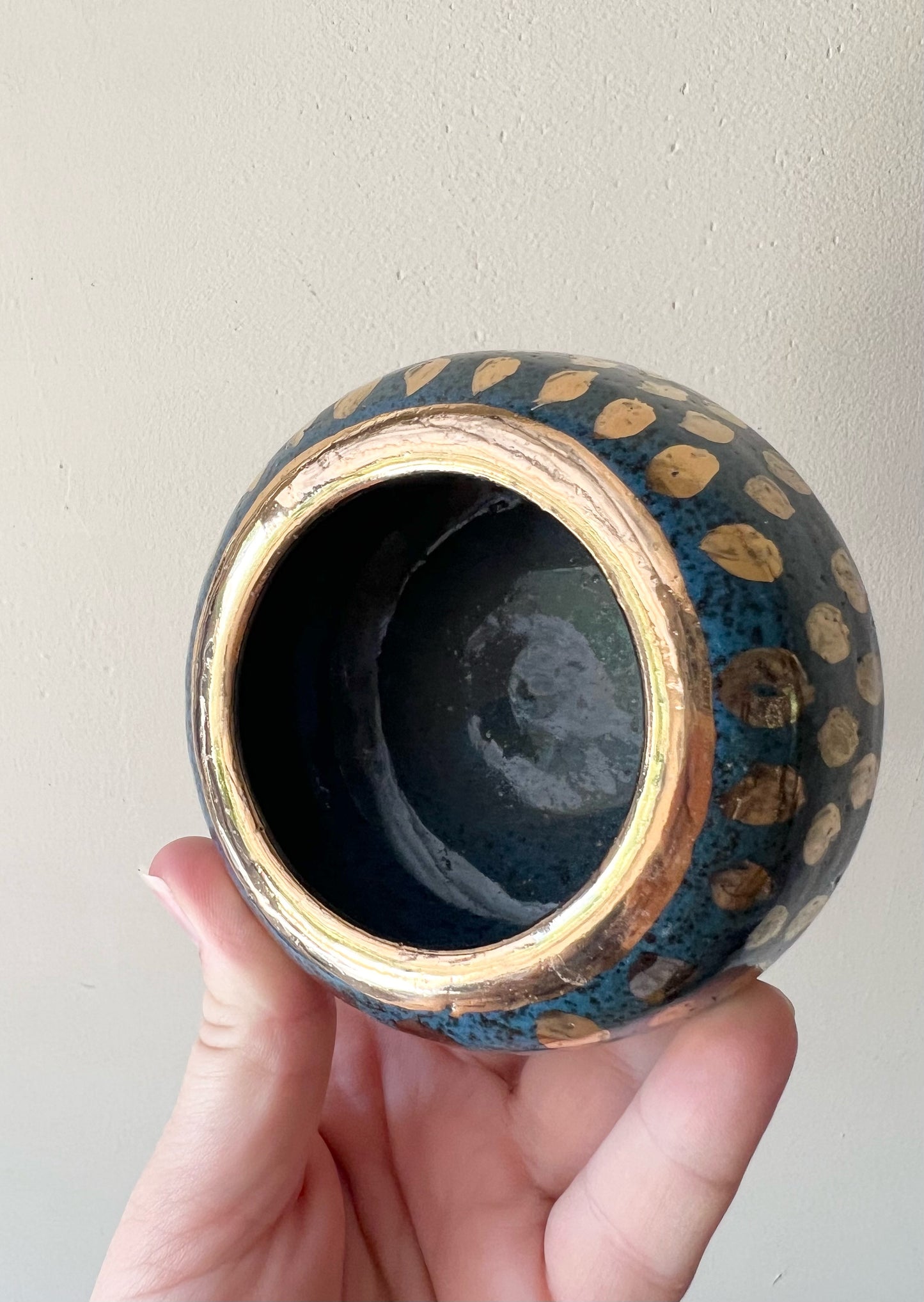 Blue and Gold Vessel