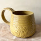 Mustard Half Carved Mug
