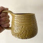 Mustard Half Carved Mug