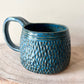 Blue Full Carved Mug