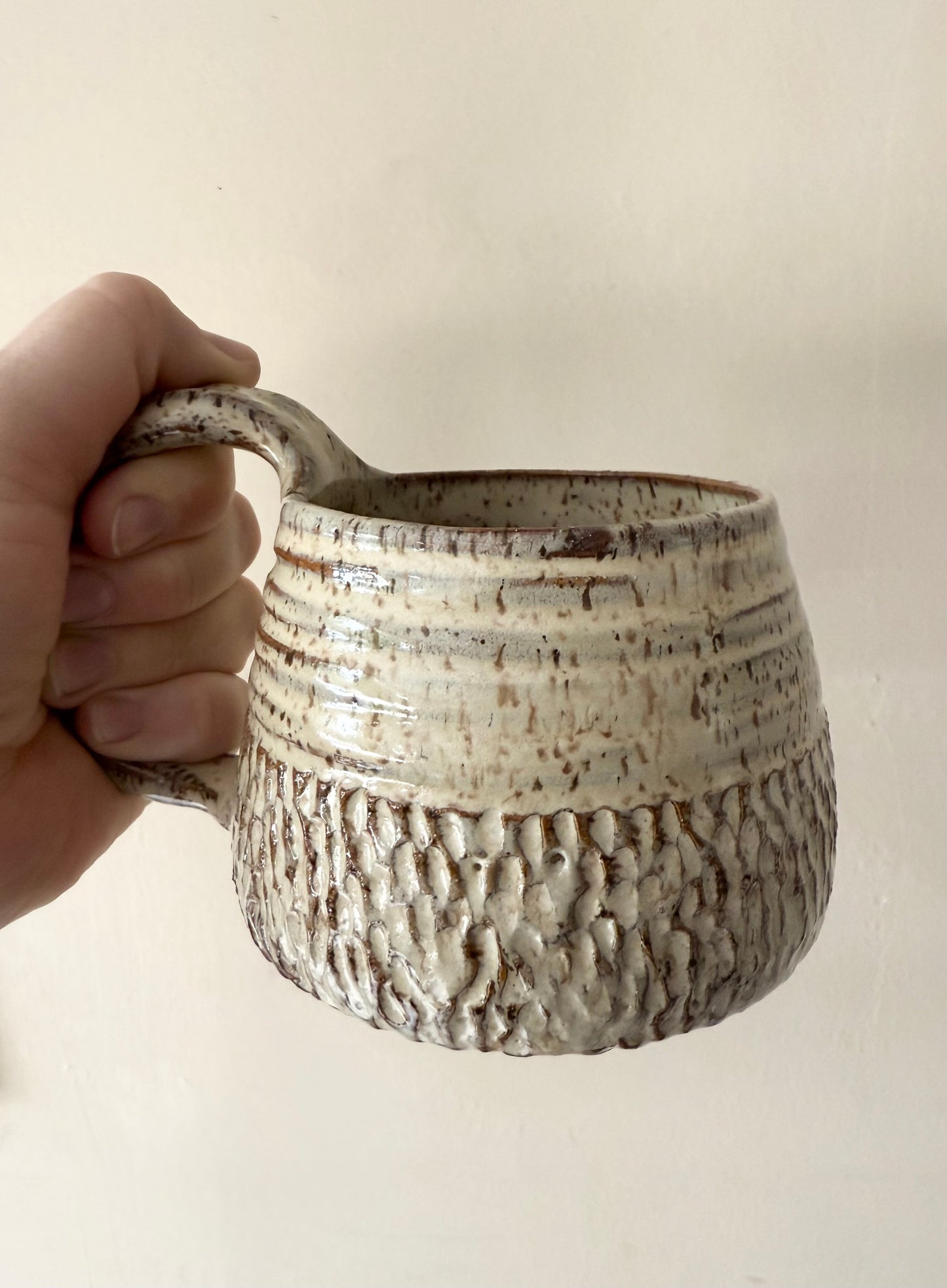 Oak Half Carved Mug