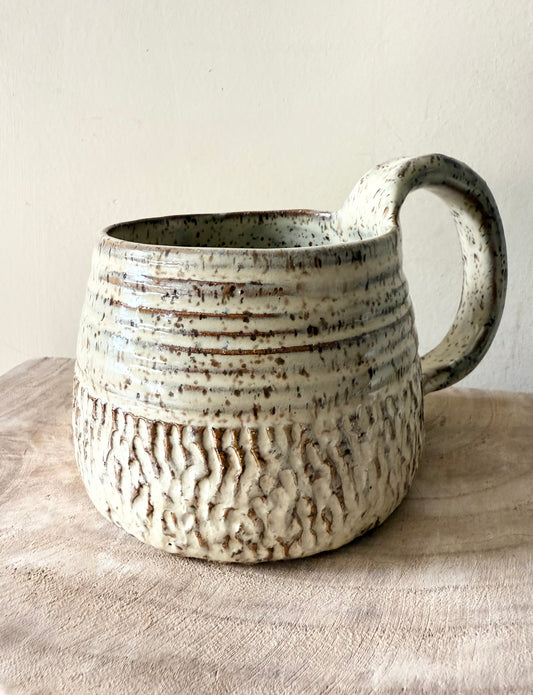 Oak Half Carved Mug
