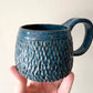 Blue Full Carved Mug