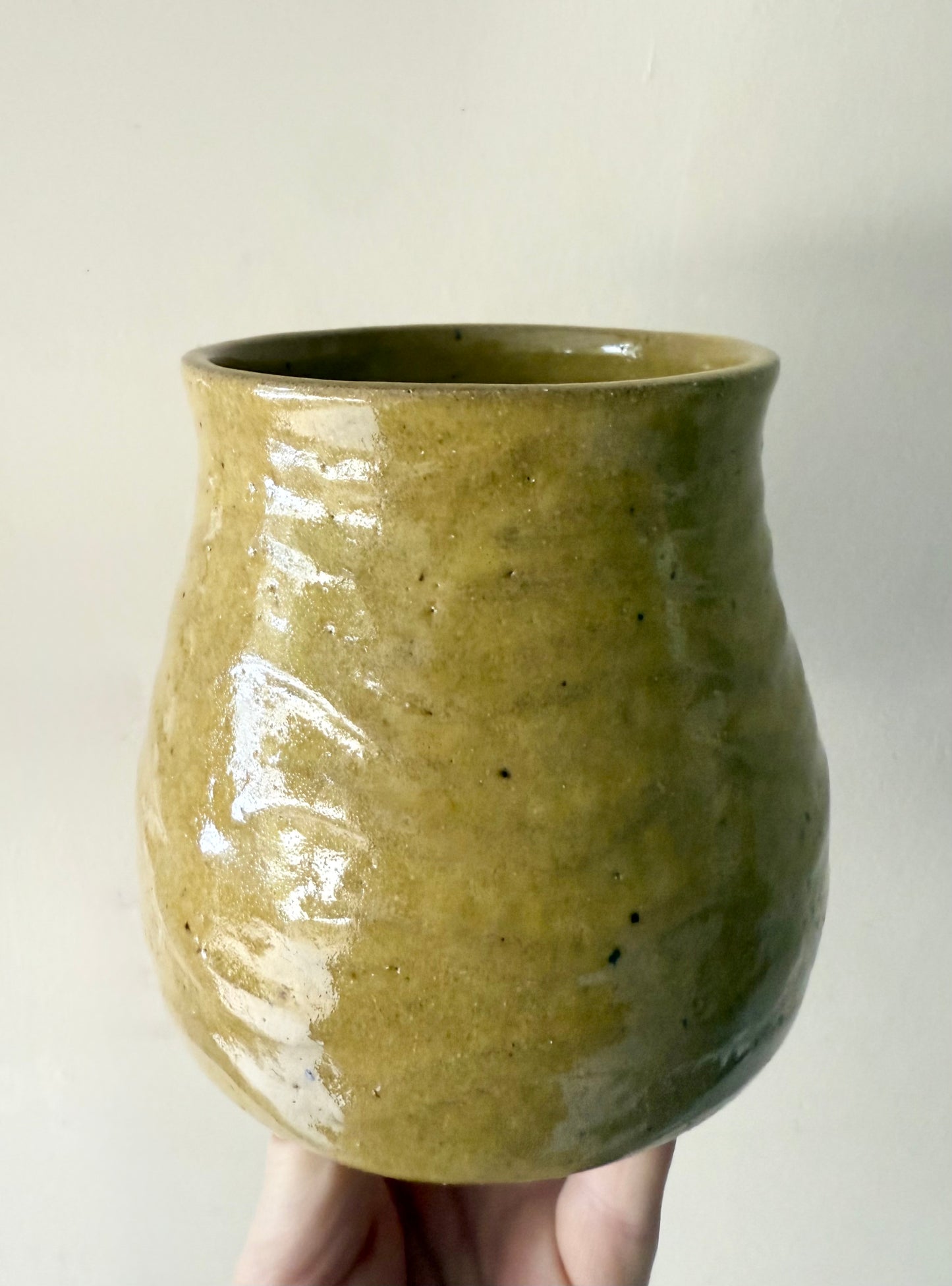 Mustard Wave Vase