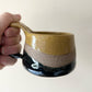 Mustard Blue Striped Small Mug