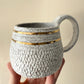 White Gold Half Carved Mug