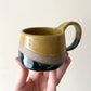 Mustard Blue Striped Small Mug