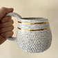White Gold Half Carved Mug