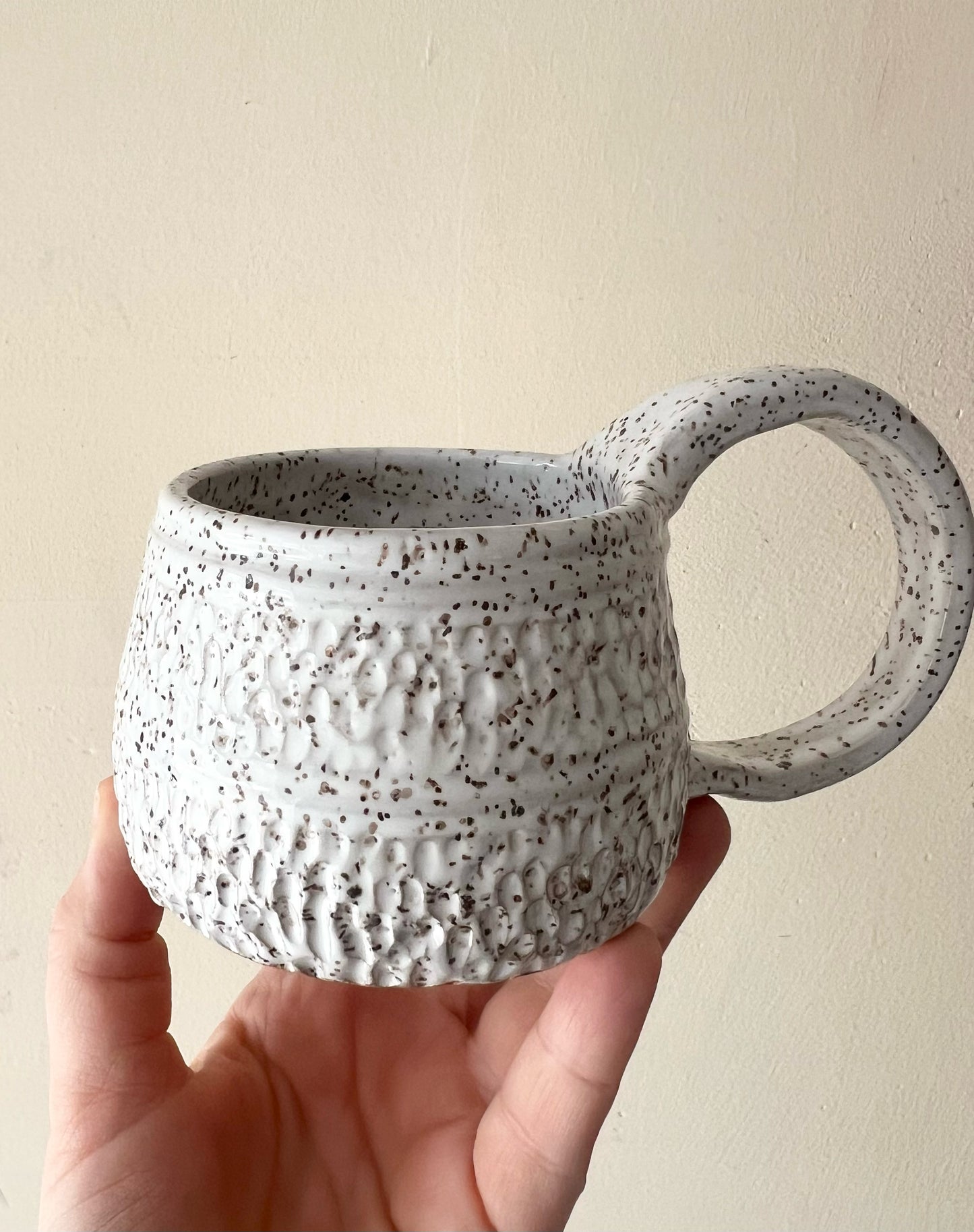 White Classic Carved Mug