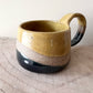 Mustard Blue Striped Small Mug