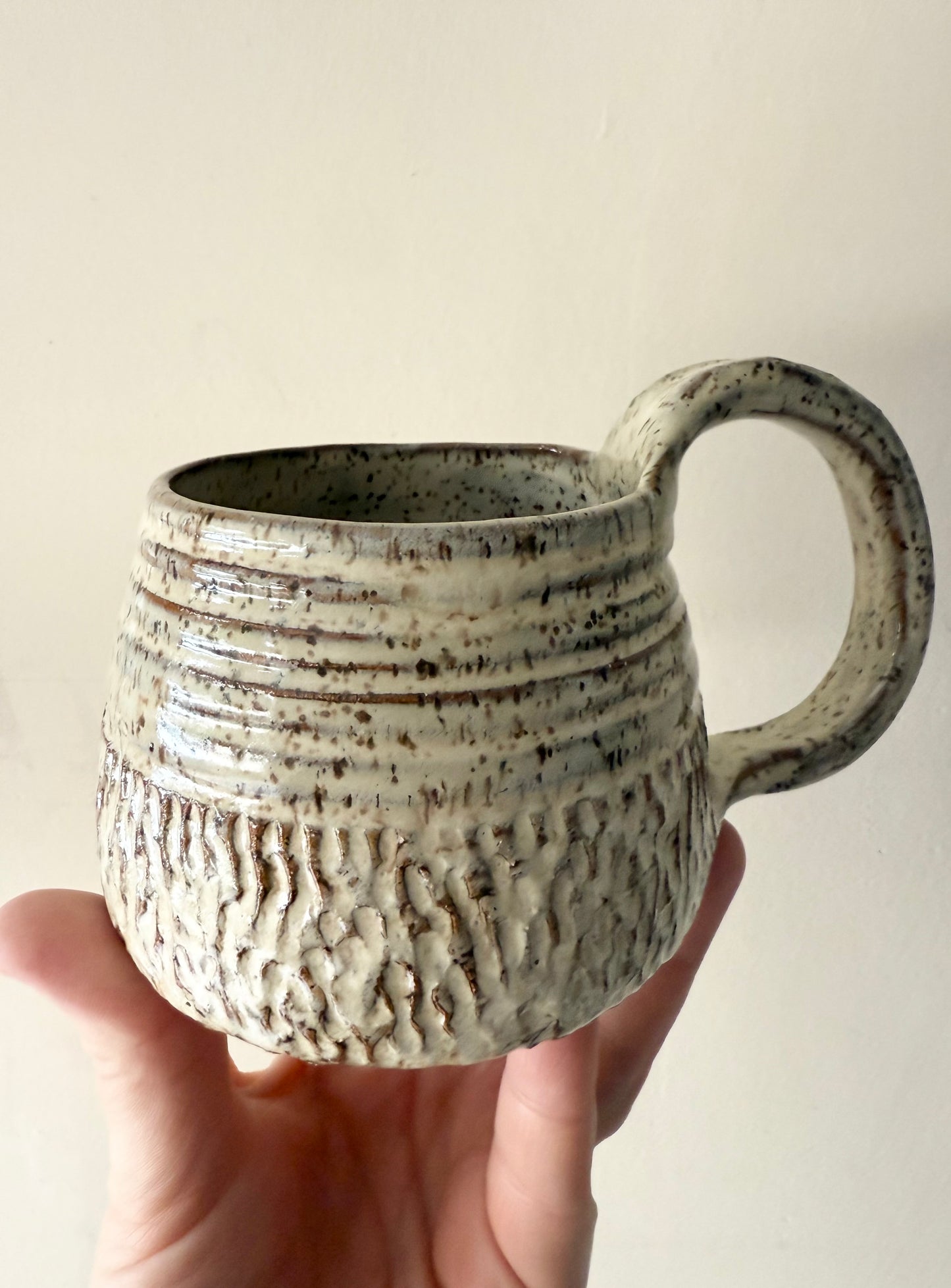 Oak Half Carved Mug