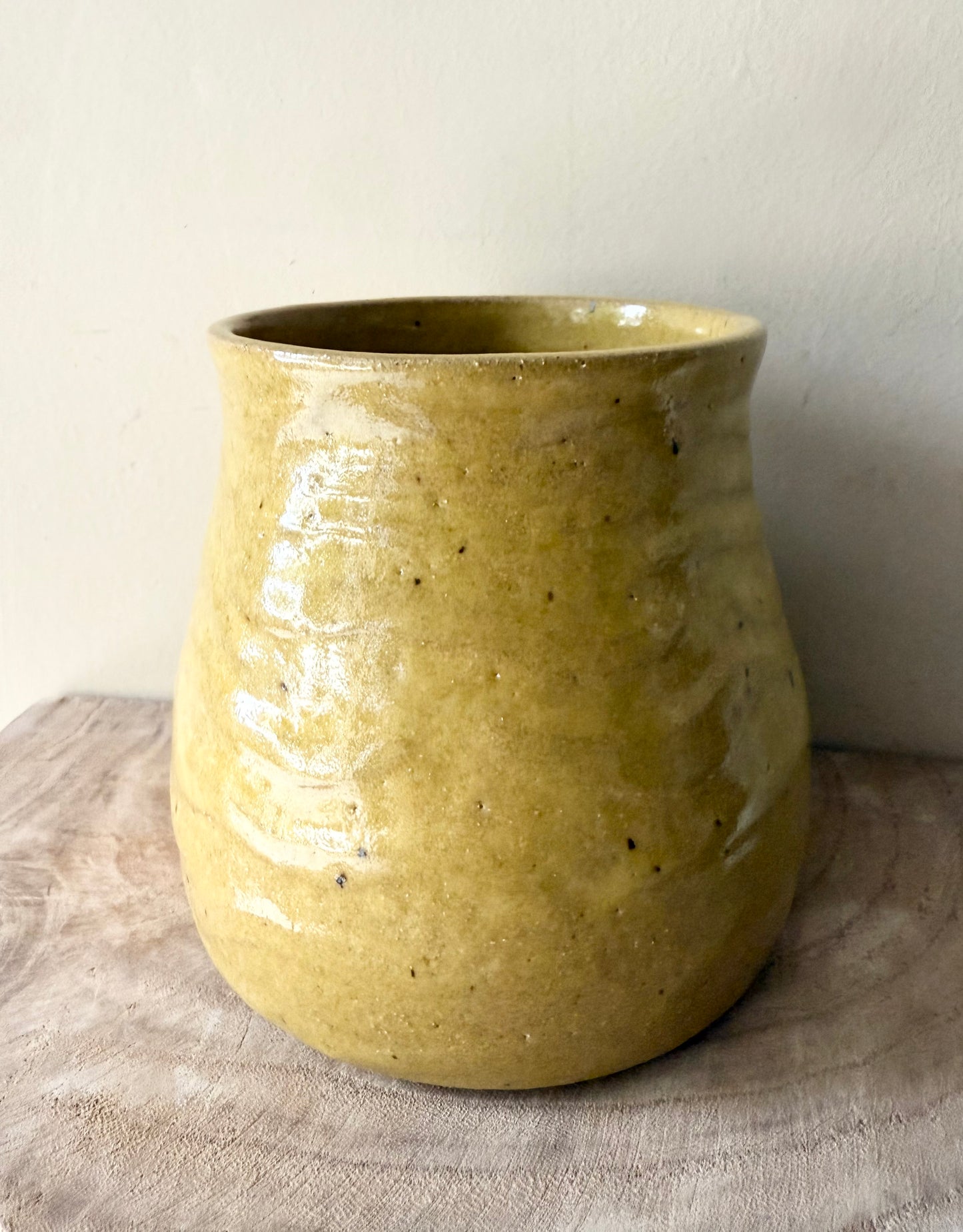 Mustard Wave Vase
