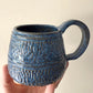 Blue Classic Carved Mug