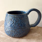 Blue Classic Carved Mug
