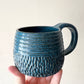 Blue Half Carved Mug