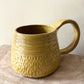 Mustard Half Carved Mug