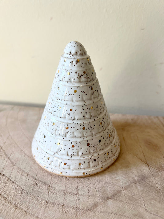 Gold Speckled Christmas Tree (4 inches) #2