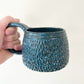 Blue Full Carved Mug