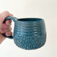 Blue Half Carved Mug