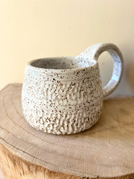 White Classic Carved Mug