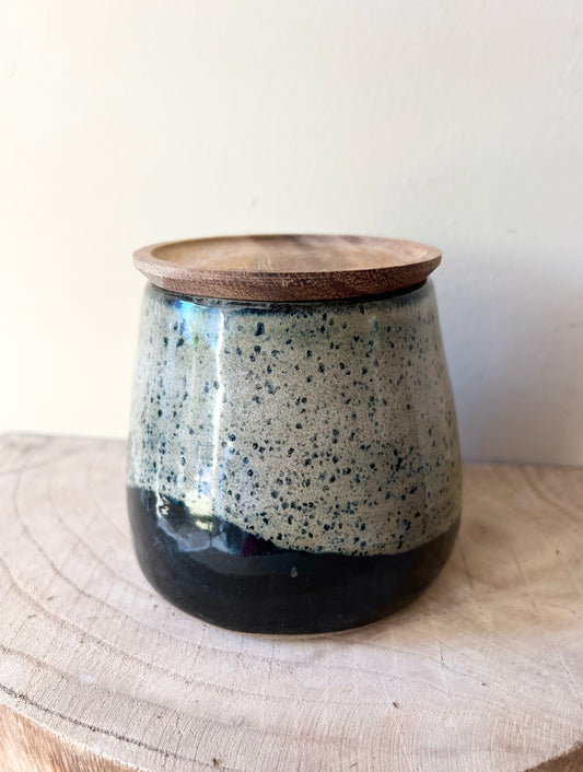 Midnight Speckled Lidded Canister