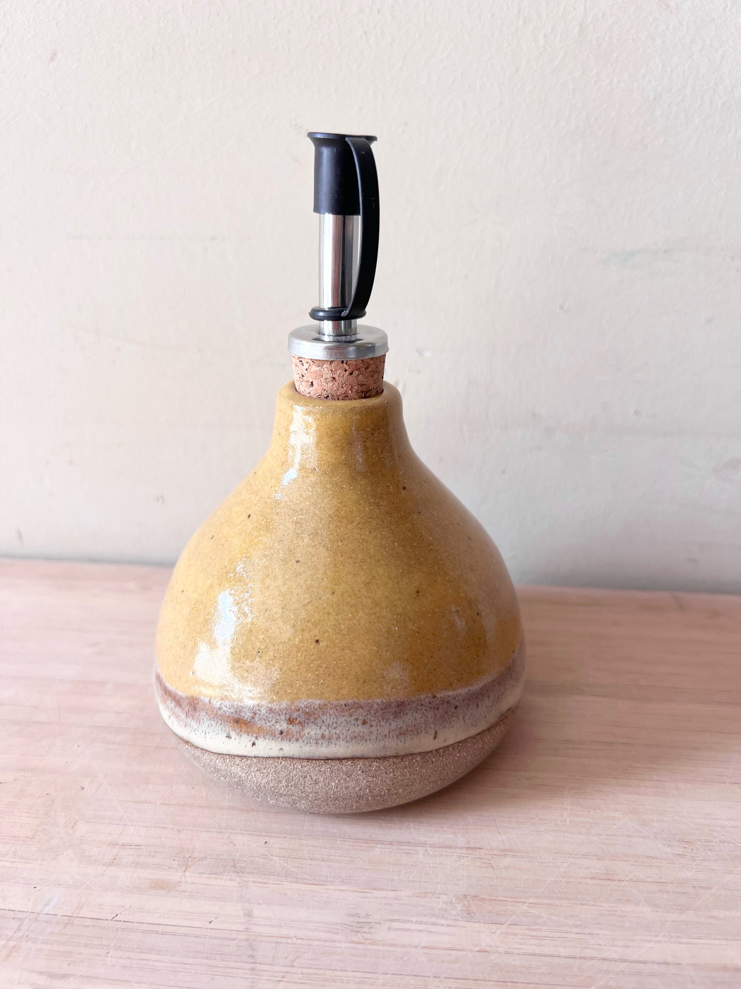 Mustard and Oak Oil Dispenser
