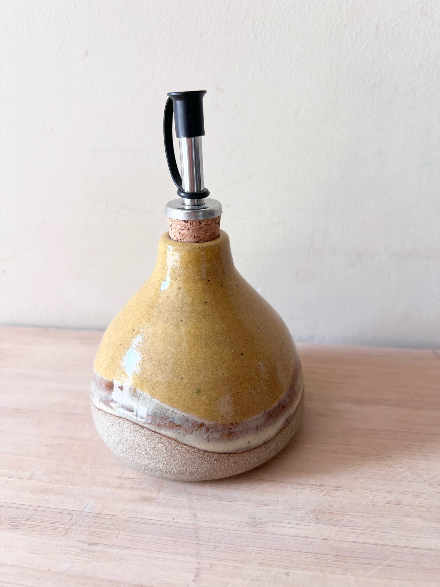 Mustard and Oak Oil Dispenser
