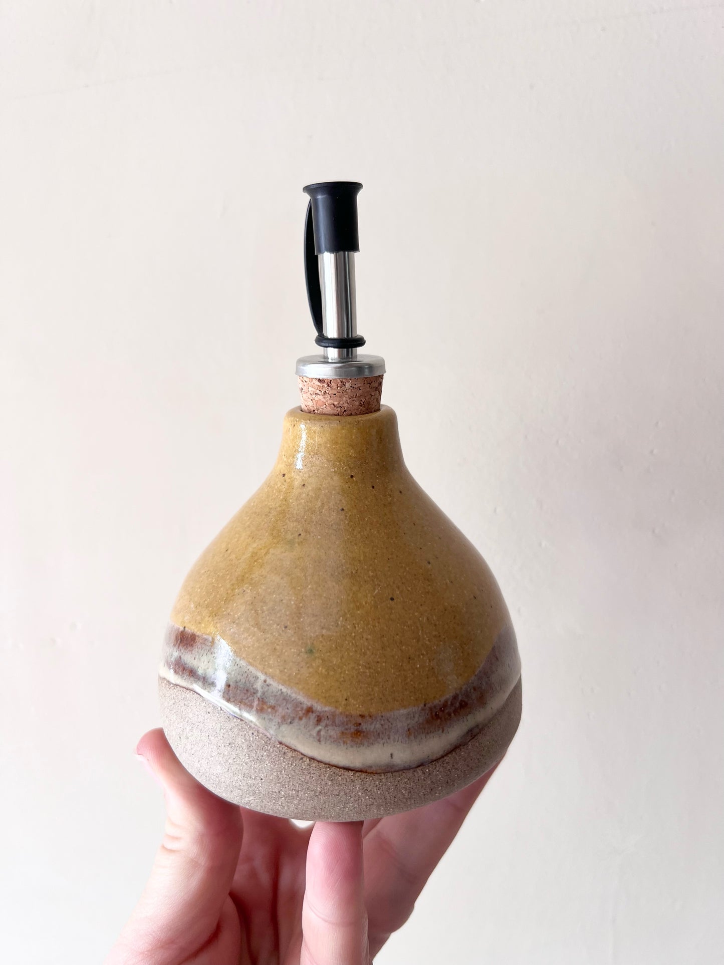 Mustard and Oak Oil Dispenser
