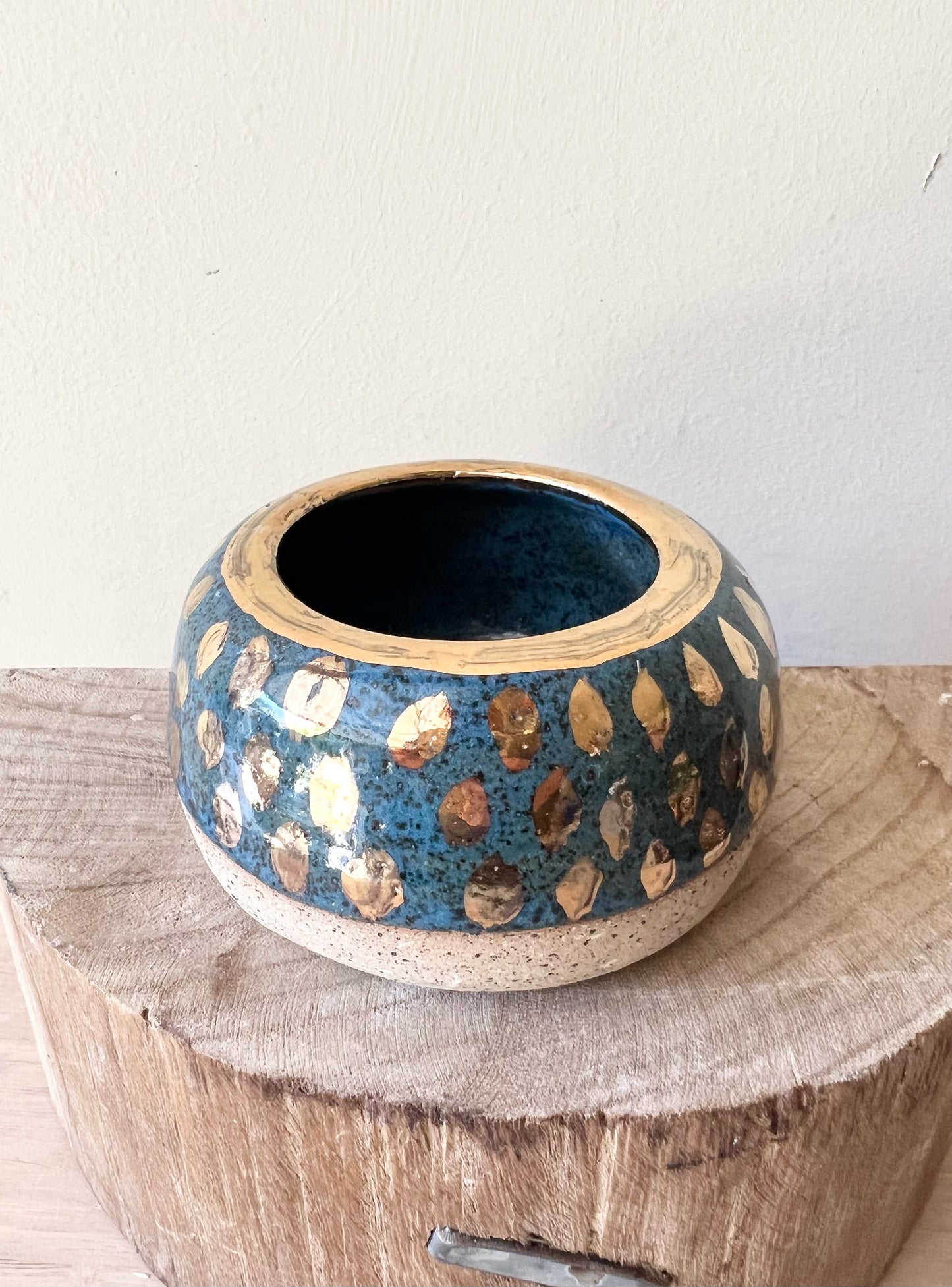 Blue and Gold Vessel
