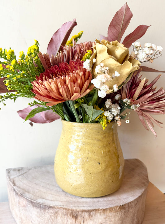 Mustard Wave Vase