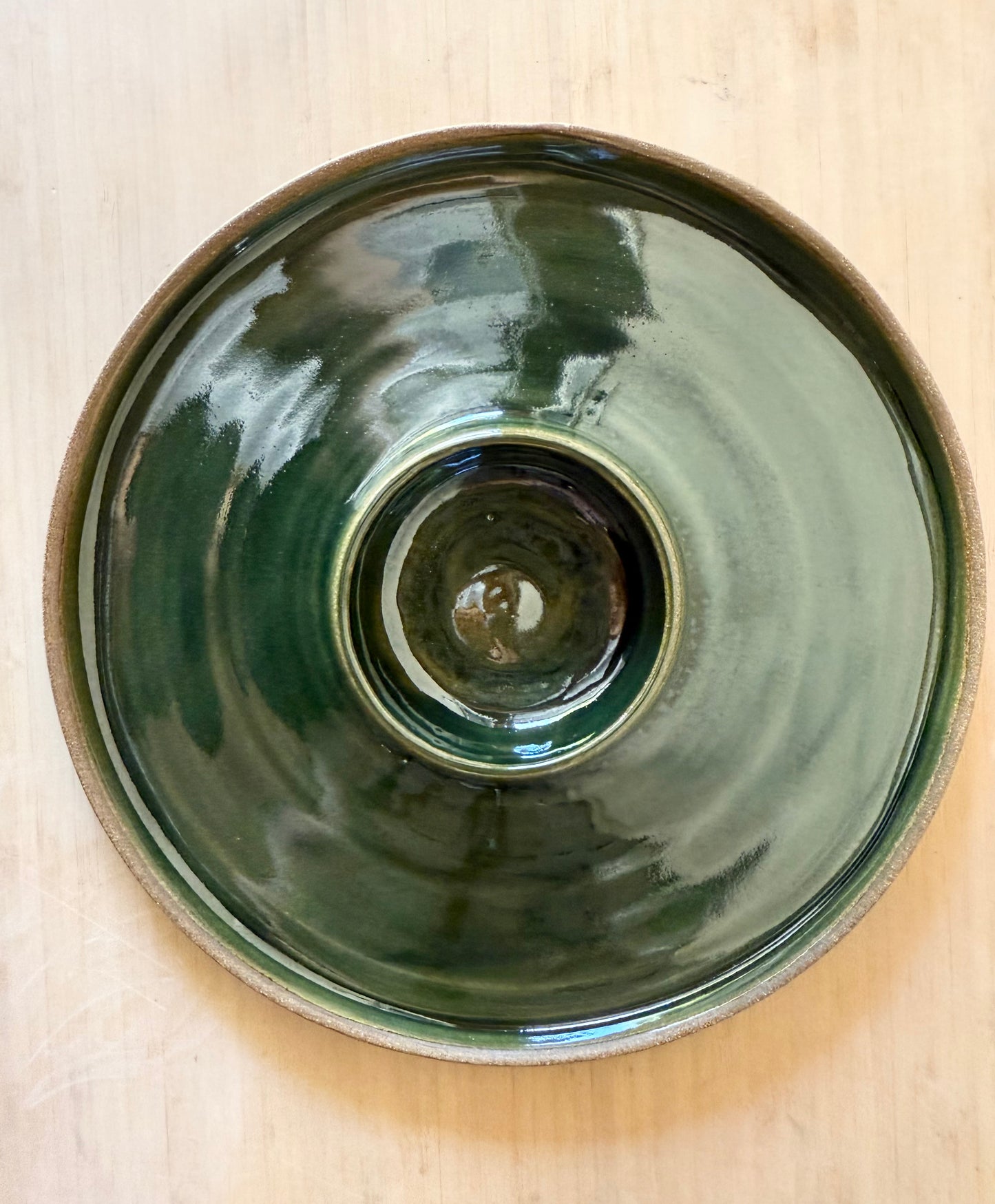 Green Chip and Dip Plate