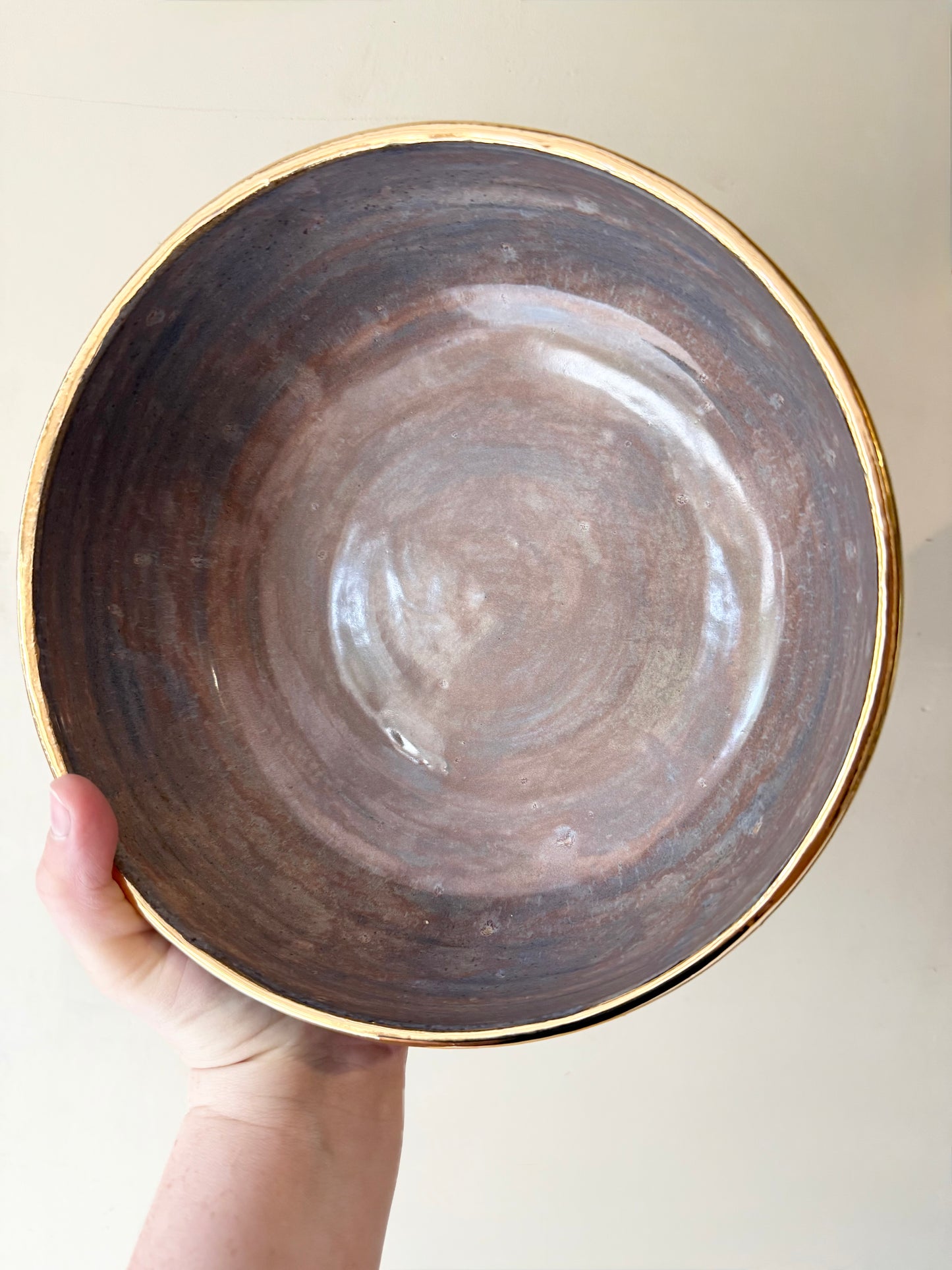 Sunset Gold Serving Bowl