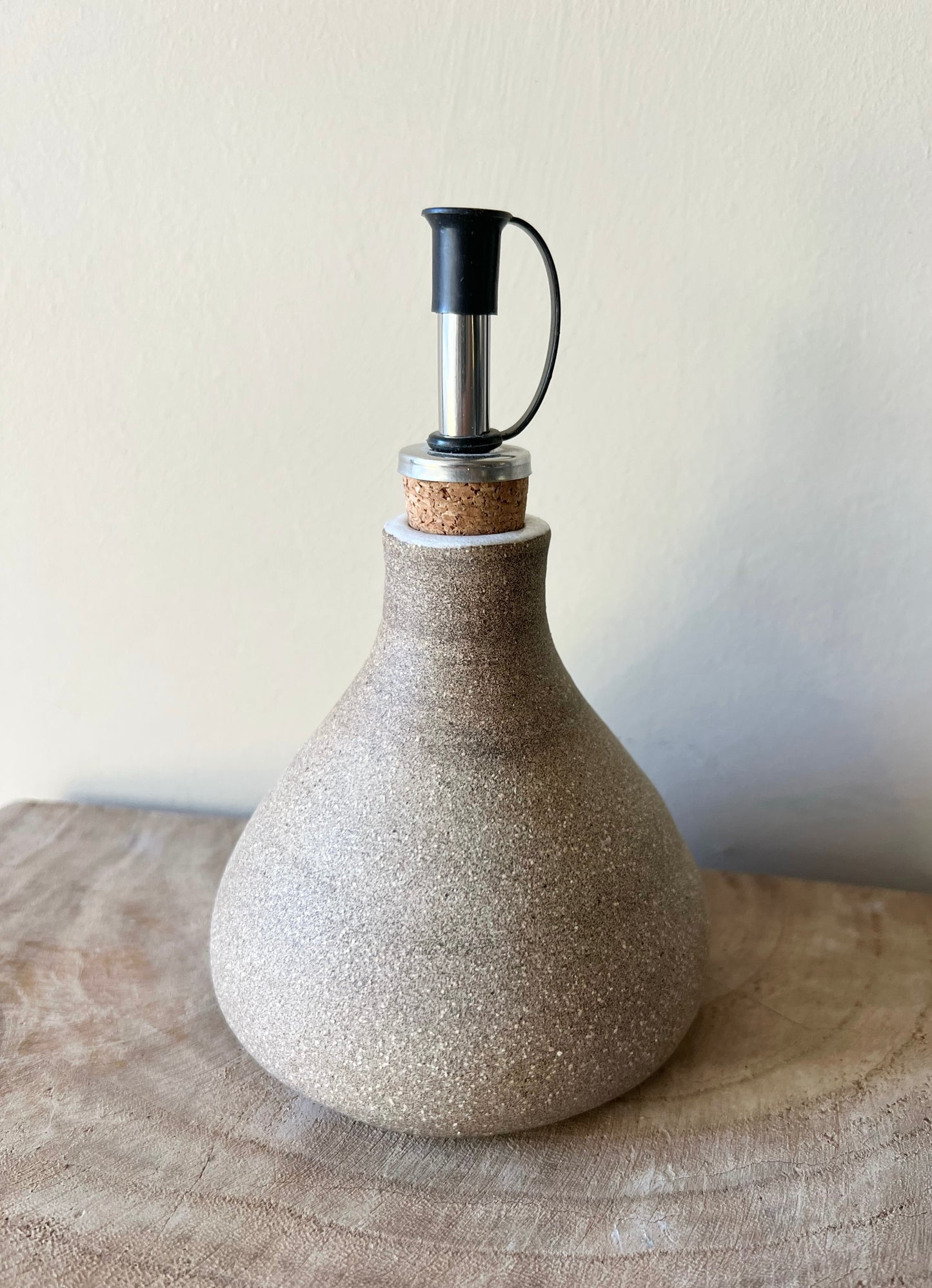 Bare Black Clay Oil Dispenser
