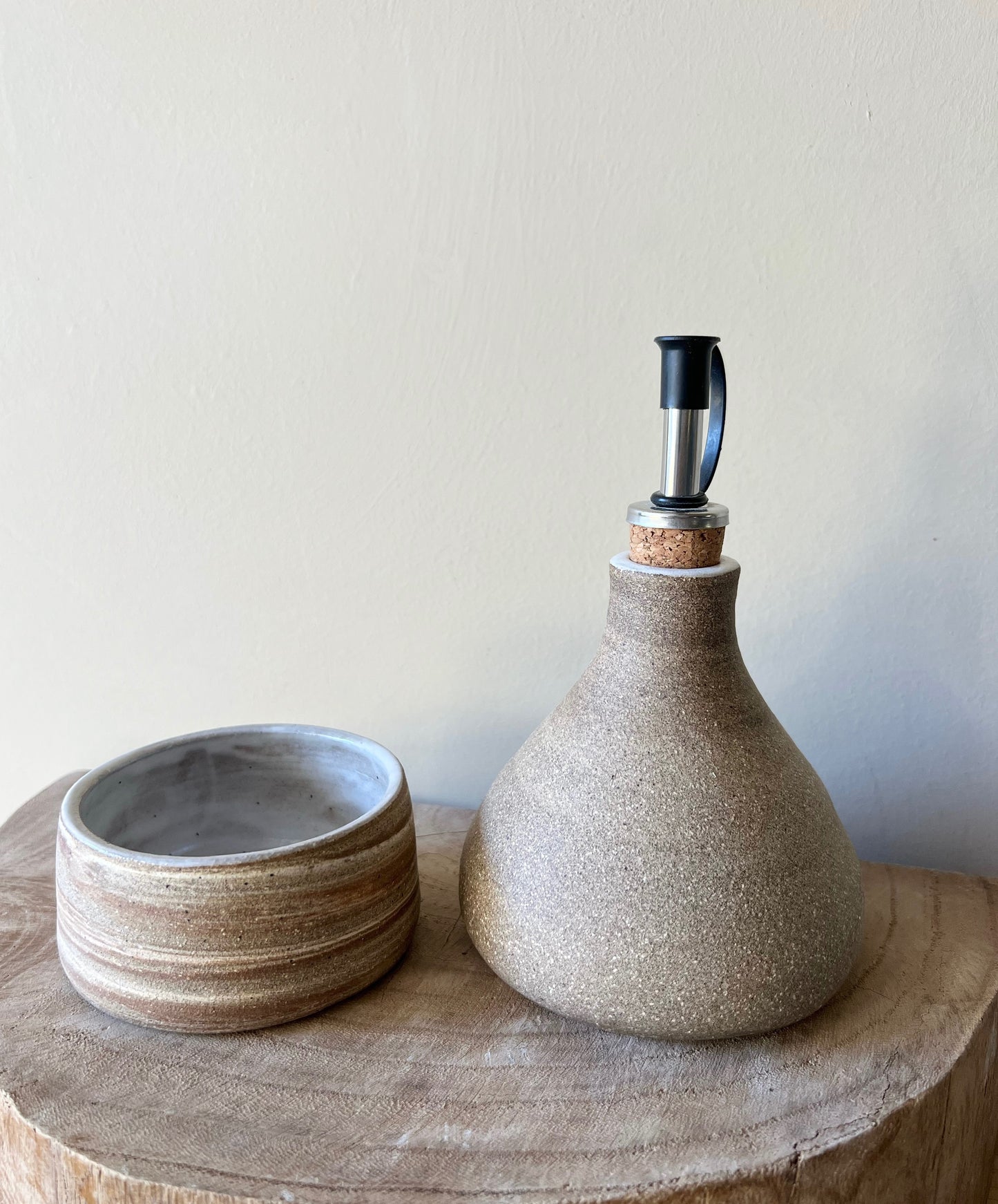 Bare Black Clay Oil Dispenser