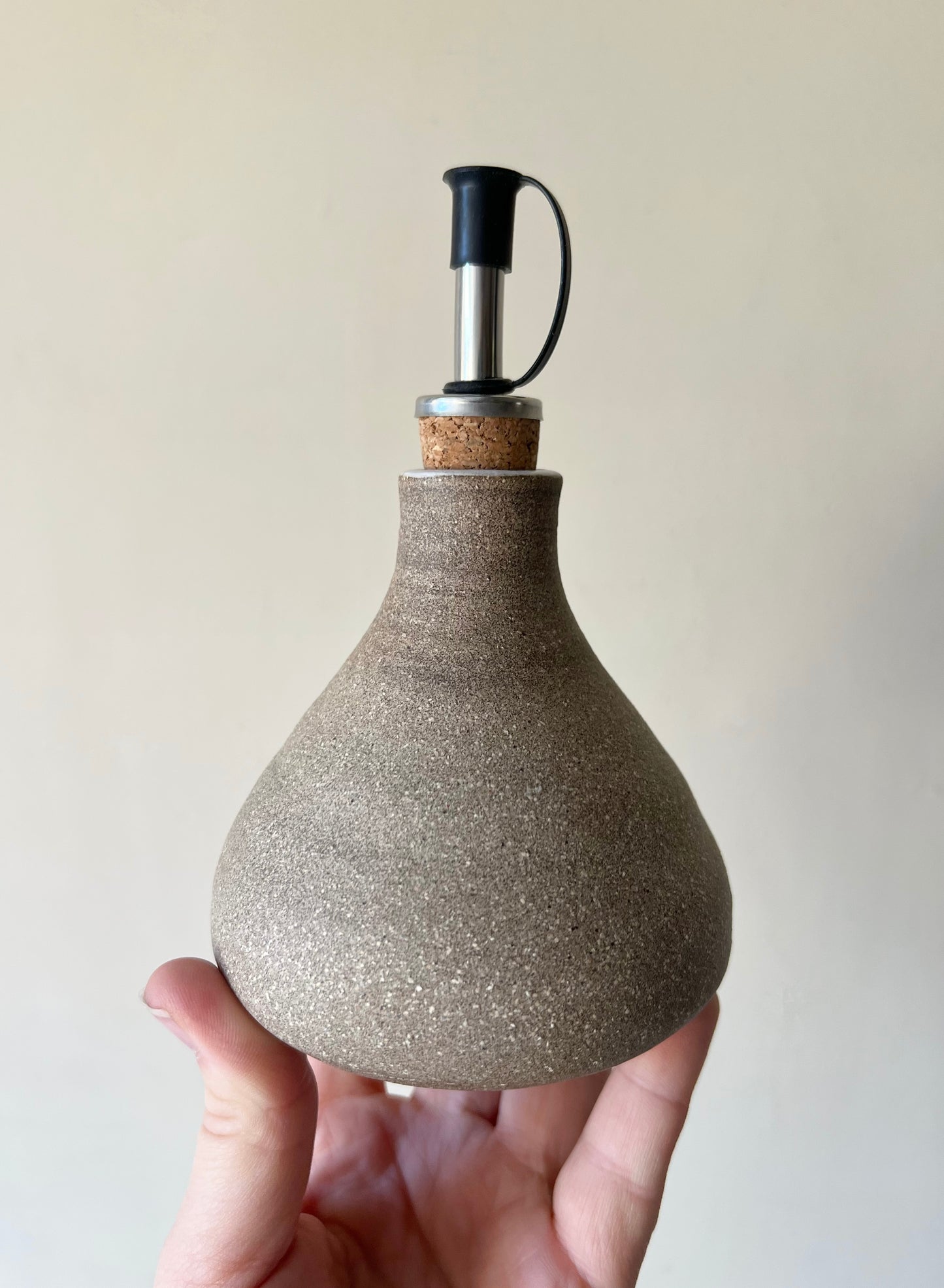 Bare Black Clay Oil Dispenser
